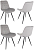 Стул для дома Бюрократ CH-K2_4 комплект 4шт св.серый Holland 09 металл черный на ножках (CH-K2_1/HL09_4)