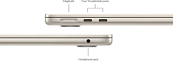 Ноутбук Apple MacBook Air A3113 M3 8 core 16Gb SSD512Gb/10 core GPU 13.6" Liquid Retina (2560x1664) macOS star WiFi BT Cam (Z1G70003D(MXCU3))
