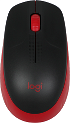 Мышь Logitech M190 черный/красный оптическая 1000dpi беспров. USB 2but (910-005908)