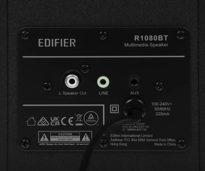 Колонки Edifier R1080BT 2.0 черный/черный 24Вт BT