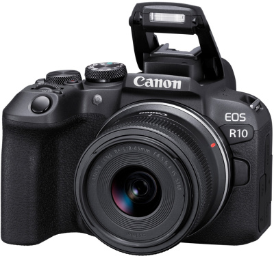 Фотоаппарат Canon EOS R10 черный 24.1Mpix 2.95" 2160p WiFi Canon RF-S 18-45mm f/4.5-6.3 IS STM LP-E17
