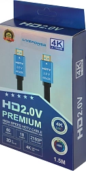 Кабель аудио-видео Premier 11236 HDMI (m)/HDMI (m) 1.5м. позолоч.конт. черный