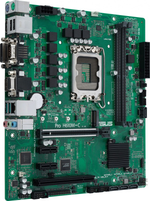Материнская плата Asus PRO H610M-C-CSM Soc-1700 Intel H610 2xDDR5 mATX AC`97 8ch(7.1) GbLAN+VGA+DVI+HDMI+DP