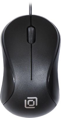 Мышь Оклик 115S черный оптическая 1200dpi USB для ноутбука 3but (711636)