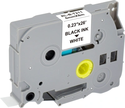 Картридж ленточный Cactus CS-TZE211 TZe-211 черный на белом 6x8 для Brother 1010/1280/1280VP/2700VP