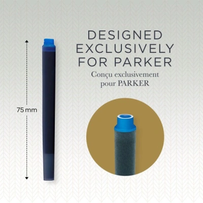 Картридж Parker Quink Z11 (1950383) синие чернила смывающиеся для ручек перьевых (5шт)