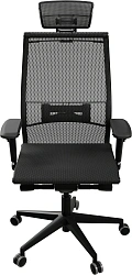 Кресло эргономичное Метта Samurai Black Edition New 2.0 черный сиденье черный сетка с подголов. крестов. полиамид черный