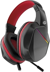 Наушники с микрофоном Оклик HS-L335G черный 2.2м мониторные USB оголовье (1972582)