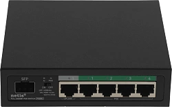 Коммутатор Netis P106GC (L2) 5x1Гбит/с 1SFP 4PoE 60W неуправляемый