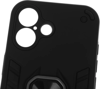 Чехол (клип-кейс) BoraSCO для Apple iPhone 16 Anti-Shok Case черный (74537)