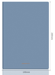 Блокнот Deli 22284BLUE 210х143мм искусст. кожа 96л синий
