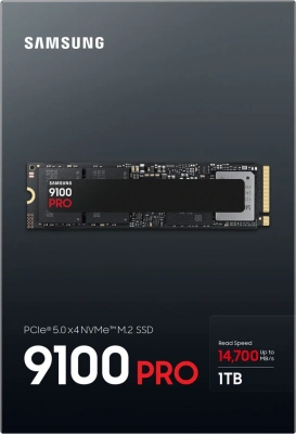 Накопитель SSD Samsung PCIe 5.0 x4 1TB MZ-VAP1T0BW 9100 PRO M.2 2280