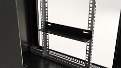 Шкаф коммутационный Hyperline (TWB-2766-GP-RAL9004) настенный 27U 600x600мм пер.дв.стекл 2 бок.пан. 60кг черный 520мм 49.9кг 180град. 1304мм IP20 сталь