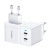 Сетевое зар./устр. Choetech Q5006-EU 40W 3A (PD) 2xUSB type-C универсальное белый (Q5006-EU-WH)