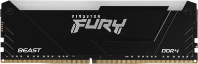 Память DDR4 8GB 3733MHz Kingston KF437C19BB2A/8 Fury Beast RGB RTL Gaming PC4-29800 CL19 DIMM 288-pin 1.35В single rank с радиатором Ret