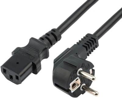 Шнур питания Rexant 11-1121 C13-Schuko проводник.:3x0.75мм2 1.8м 220В 6А черный