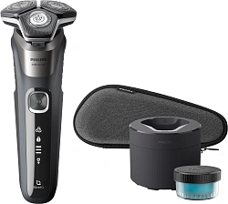 Бритва роторная Philips S5887/50 реж.эл.:3 питан.:аккум. серый