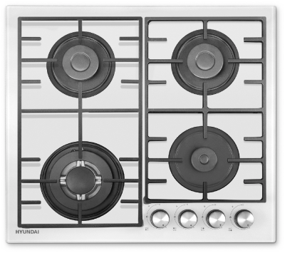 Газовая варочная поверхность Hyundai HHG 6438 WG белый