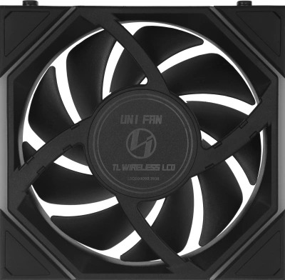 Вентилятор для корпуса Lian-Li Uni Fan TL Wireless LCD 120 LCD Reverse ARGB 120х124.5x28 черный 4-pin 31дБ (G99.12RTLLCD1W1B.R0) Ret