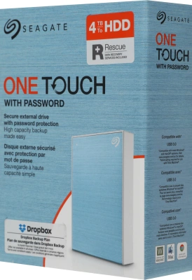 Жесткий диск Seagate USB3.0 4TB STKZ4000402 One Touch 2.5" голубой