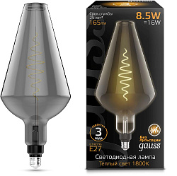 Лампа филам. Gauss Filament Vase 8.5Вт цок.:E27 свеча 220B св.свеч.бел.теп. (упак.:1шт) (180802005)