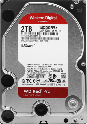 Жесткий диск WD SATA-III 2Tb WD2002FFSX NAS Red Pro (7200rpm) 64Mb 3.5"