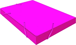 Папка на резинке Бюрократ Double Neon DNE510PINK A4 пластик кор.30мм 0.5мм розовый
