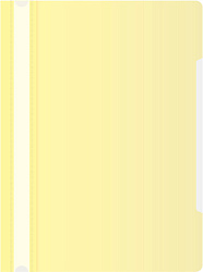Папка-скоросшиватель Бюрократ Pastel -PSLPAST/YEL A4 прозрач.верх.лист пластик желтый 0.14/0.18