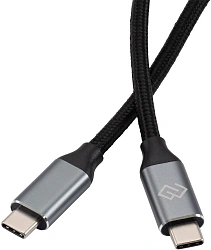 Кабель Digma D-TYPE-C-USB3.2-100W-4K-3M USB Type-C (m)-USB Type-C (m) 3м черный
