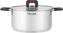 Кастрюля Rondell Stripes RDS-1637 2.8л. d=20см (с крышкой) стальной
