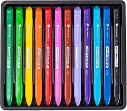 Восковые мелки Deli EC20000 Color Emotion трехгранные 12цв. картон.кор./европод.