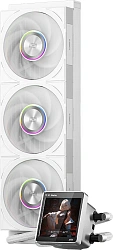Система водяного охлаждения PcCooler DT360 Display ARGB Soc-AM5/AM4/1200/1700/1851 белый 4-pin 15-33.1dB Al LCD 320W Ret (DT360-WHAWXY-GL)