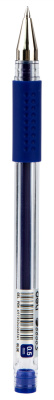 Ручка гелев. Deli Daily E6600SBlue прозрачный d=0.5мм син. черн. резин. манжета