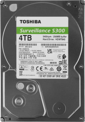 Жесткий диск Toshiba SATA-III 4Tb HDWT840UZSVA Surveillance S300 (5400rpm) 256Mb 3.5"