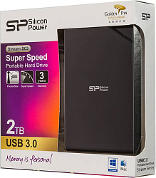 Жесткий диск Silicon Power USB3.0 2TB SP020TBPHDS03S3K S03 Stream 2.5" черный