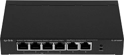 Коммутатор TP-Link TL-SF1006P (L2) 6x100Мбит/с 4PoE+ 67W неуправляемый