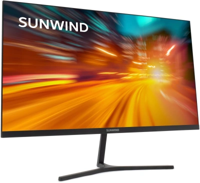 Монитор SunWind 23.8" SM-24FI223 черный IPS LED 5ms 16:9 HDMI матовая 250cd 178гр/178гр 1920x1080 100Hz G-Sync VGA DP FHD 3.0кг