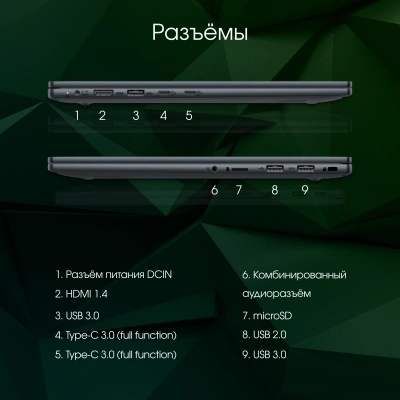 Ноутбук Digma Pro Pactos Core i5 1235U 16Gb SSD512Gb Intel Iris Xe graphics 14" IPS WUXGA (1920x1200) Windows 11 Pro dk.grey WiFi BT Cam 4780mAh (DN14P5-ADXW02)