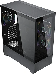 Корпус Accord ACC-EL1B TG черный без БП ATX 2xUSB2.0 1xUSB3.1 audio