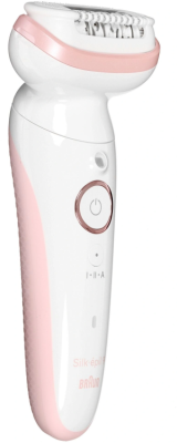 Эпилятор Braun SES9-030 скор.:2 насад.:3 от электр.сети от аккум. белый/розовый