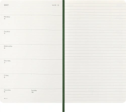 Еженедельник Moleskine CLASSIC SOFT WKNT Large 130х210мм датир.12мес 144стр. линейка мягкая обложка зеленый