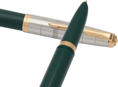 Ручка перьев. Parker 51 Premium (CW2169074) Forest Green GT F сталь нержавеющая подар.кор.