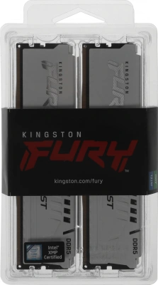 Память DDR5 4x16GB 5200MHz Kingston KF552C40BWK4-64 Fury Beast RTL Gaming PC5-41600 CL40 DIMM 288-pin 1.25В kit single rank с радиатором Ret