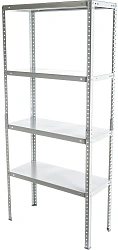 Стеллаж Практик MS Standart 160KD/70x30/4 пол.:4 разборная 1600x700x300мм серый (S24099023402)