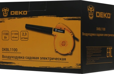Воздуходувка-пылесос Deko DKBL1100 1100Вт пит.:от сети желтый