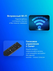 Телевизор QLED Sber 55" SDX-55UQ5235 Салют ТВ Frameless темно-серый 4K Ultra HD 60Hz DVB-T DVB-T2 DVB-C DVB-S DVB-S2 USB WiFi Smart TV