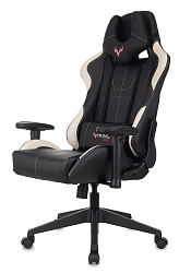 Кресло игровое Zombie VIKING 5 AERO черный/белый экокожа с подголов. крестов. пластик