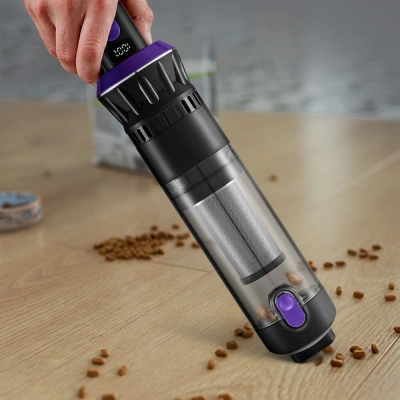 Пылесос ручной Kitfort КТ-5293 120Вт черный/фиолетовый