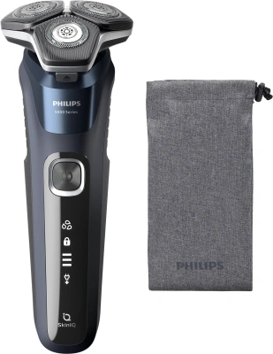Бритва роторная Philips S5885/10 реж.эл.:3 питан.:аккум. темно-синий