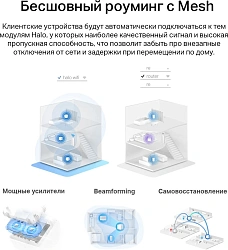 Бесшовный Mesh роутер Mercusys Halo H32G (HALO H32G(2-PACK)) AC1200 100/1000/10000BASE-T белый (упак.:2шт)